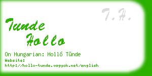 tunde hollo business card