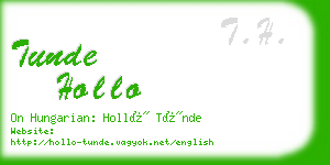 tunde hollo business card